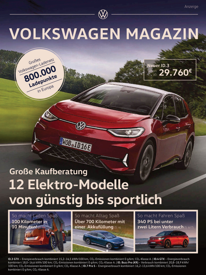 Volkswagen Magazin: Elektromobilität: Booklet der Markenkommunikation Volkswagen
